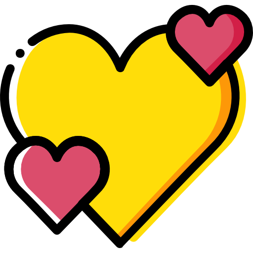coração Basic Miscellany Yellow Ícone