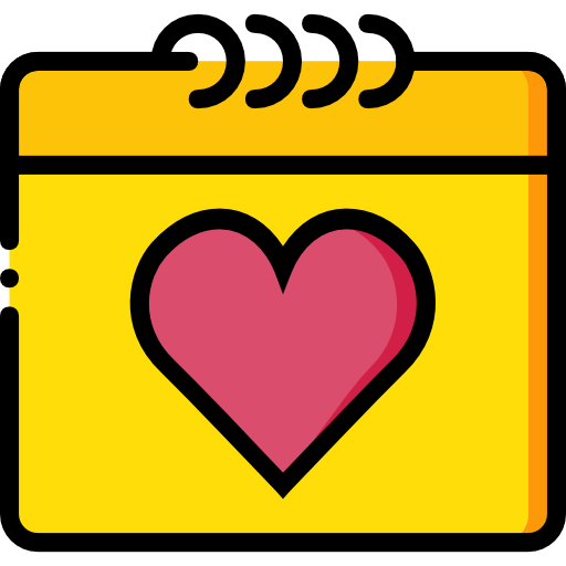 valentijnsdag Basic Miscellany Yellow icoon