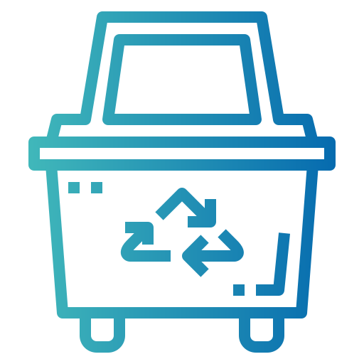papelera de reciclaje Smalllikeart Gradient icono