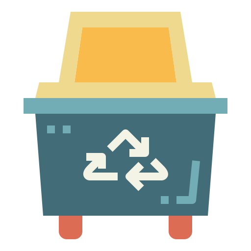 Recycle bin Smalllikeart Flat icon