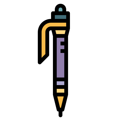 Pen Smalllikeart Lineal Color icon