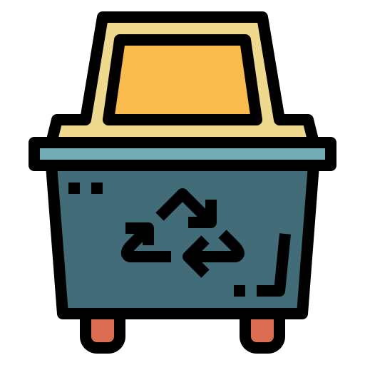 Recycle bin Smalllikeart Lineal Color icon