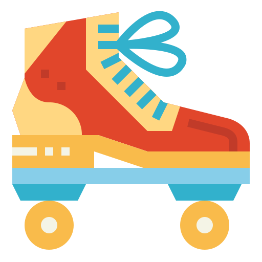 Rollerskate Smalllikeart Flat icon