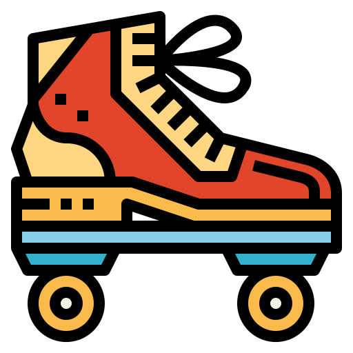 Rollerskate Smalllikeart Lineal Color icon