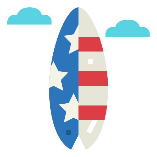surfbrett Smalllikeart Flat icon