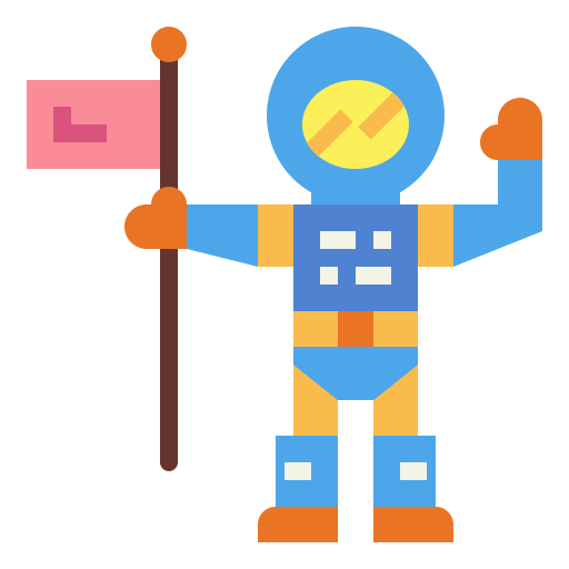 Astronaut Smalllikeart Flat icon
