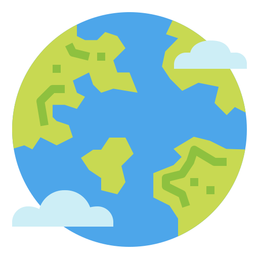 Earth Smalllikeart Flat icon