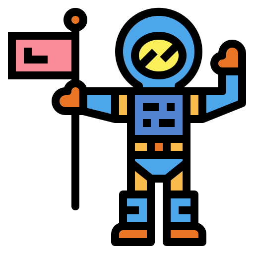 宇宙飛行士 Smalllikeart Lineal Color icon