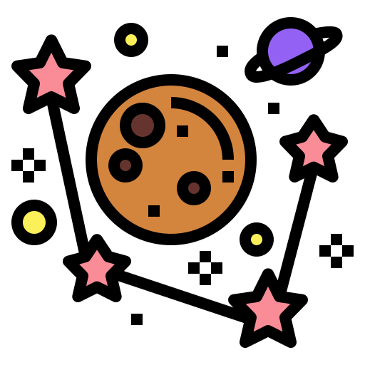 astronomía Smalllikeart Lineal Color icono