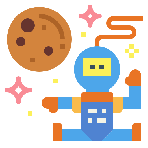 astronauta Smalllikeart Flat icona