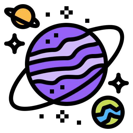planet Smalllikeart Lineal Color icon