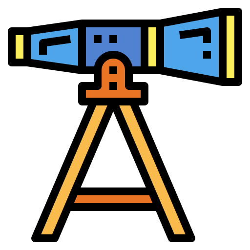 telescopio Smalllikeart Lineal Color icono
