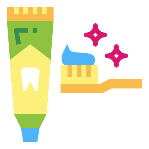 pasta do zębów Smalllikeart Flat ikona