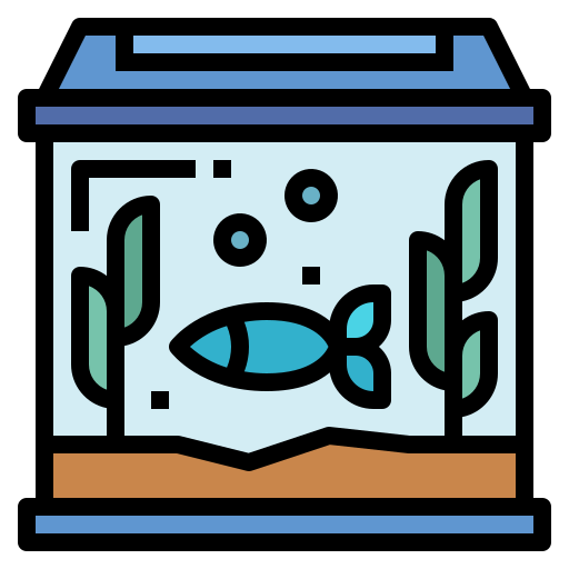 Fish tank Smalllikeart Lineal Color icon