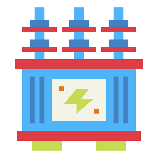 Power transformer Smalllikeart Flat icon