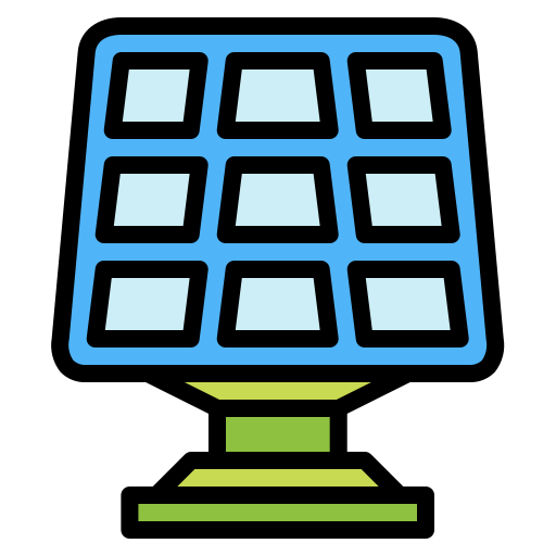 Solar panel Smalllikeart Lineal Color icon