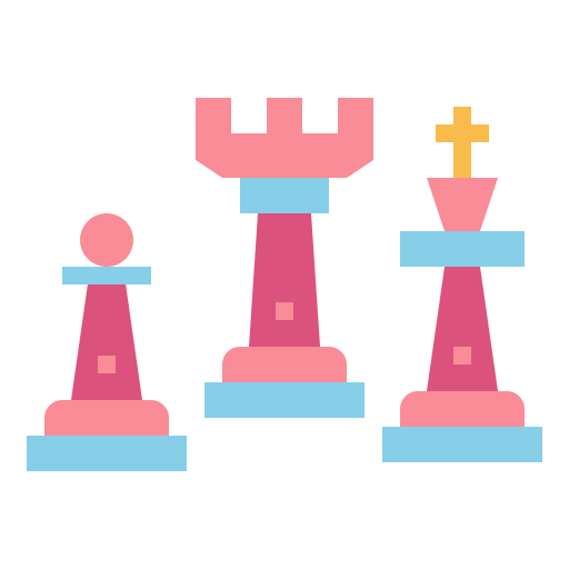 piezas de ajedrez Smalllikeart Flat icono