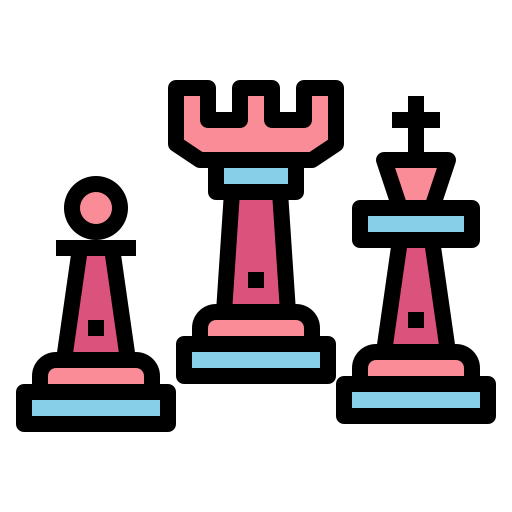 piezas de ajedrez Smalllikeart Lineal Color icono