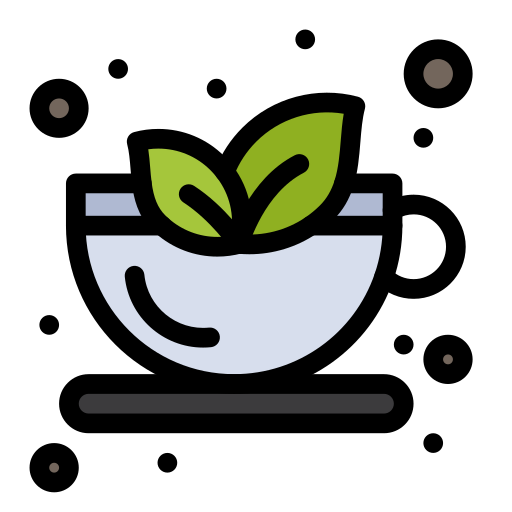 zielona herbata Flatart Icons Lineal Color ikona