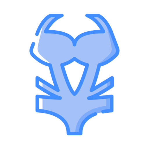 einteiliger bikini Generic Blue icon