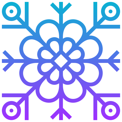 sneeuwvlok Meticulous Gradient icoon