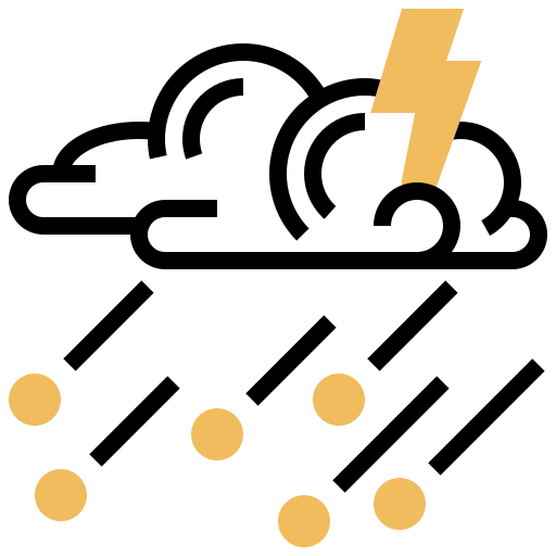 chuva de granizo Meticulous Yellow shadow Ícone