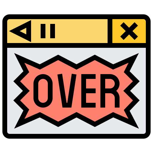 Game over Meticulous Lineal Color icon