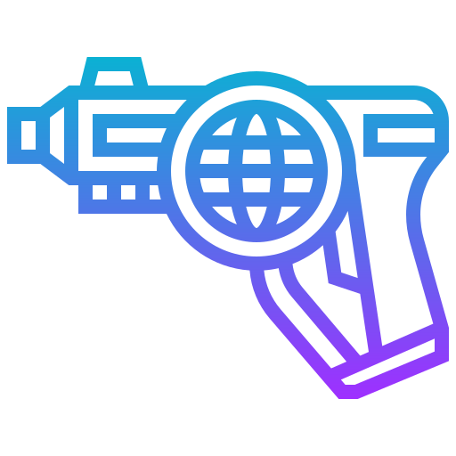 pistola laser Meticulous Gradient icono