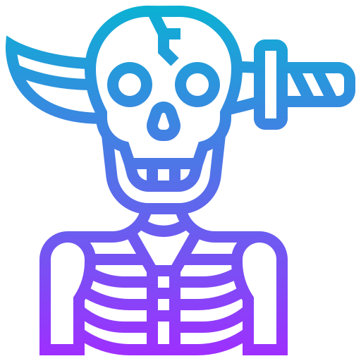 esqueleto Meticulous Gradient icono