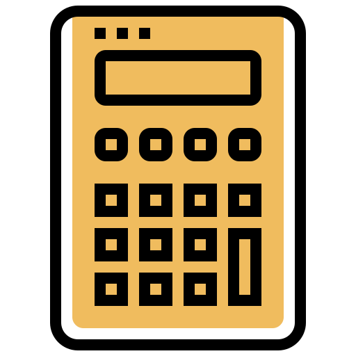 Calculator Meticulous Yellow shadow icon