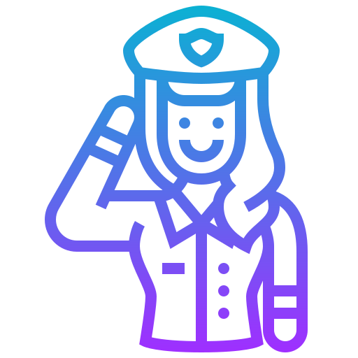 Policewoman Meticulous Gradient icon