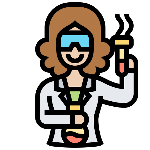 Scientist Meticulous Lineal Color icon