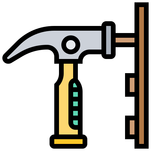 Hammer Meticulous Lineal Color icon