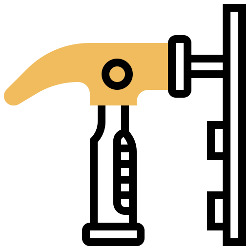hammer Meticulous Yellow shadow icon