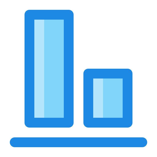 Bottom alignment Generic Blue icon