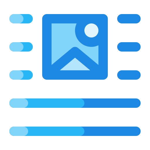 mittige ausrichtung Generic Blue icon