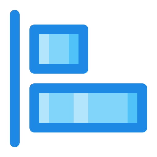 Выравнивание по левому краю Generic Blue иконка