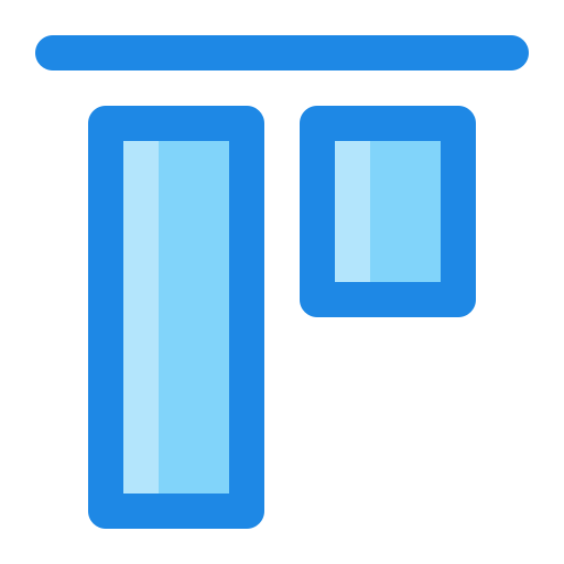 Top alignment Generic Blue icon