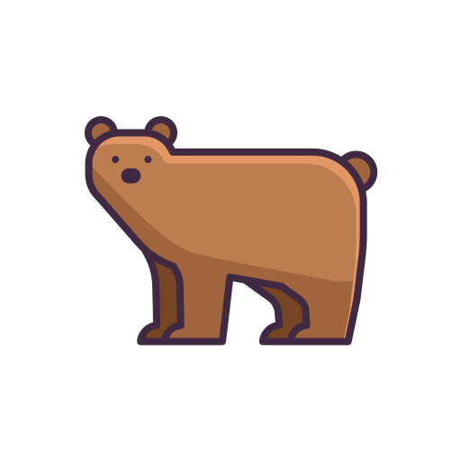 niedźwiedź Flaticons Lineal Color ikona