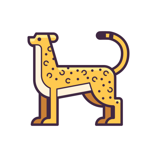 leopardo Flaticons Lineal Color icono