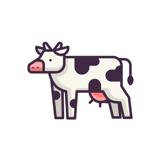 Cow Flaticons Lineal Color icon