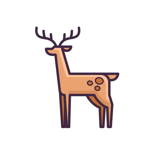 ciervo Flaticons Lineal Color icono