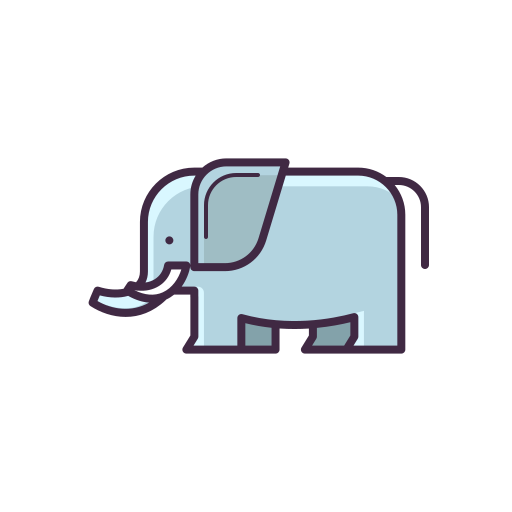 elefant Flaticons Lineal Color icon