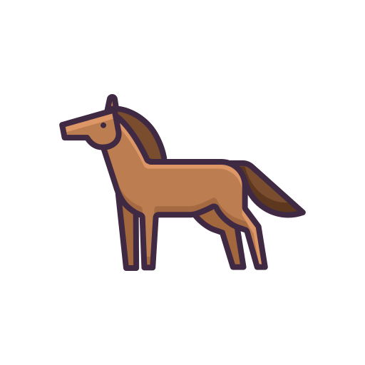 pferd Flaticons Lineal Color icon
