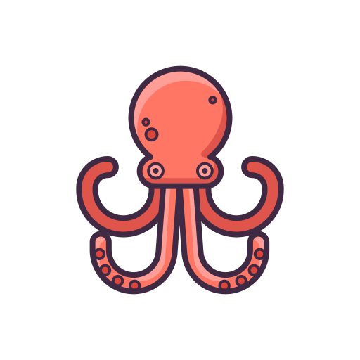 Octopus Flaticons Lineal Color icon