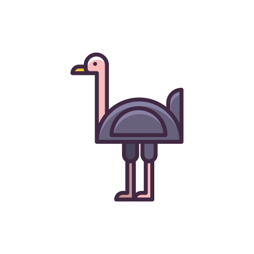 Ostrich Flaticons Lineal Color icon