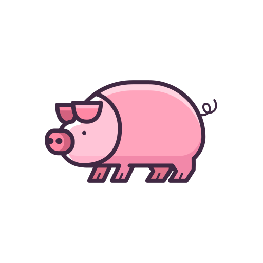 cerdo Flaticons Lineal Color icono