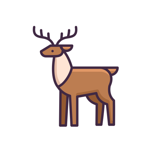 Reindeer Flaticons Lineal Color icon