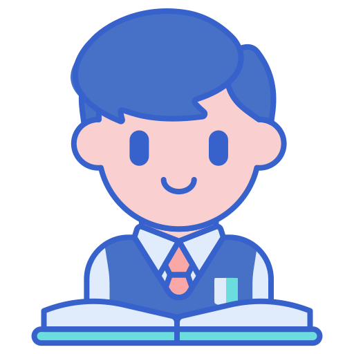 estudante masculino Flaticons Lineal Color Ícone