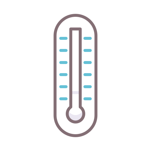 Термометр Flaticons Lineal Color иконка